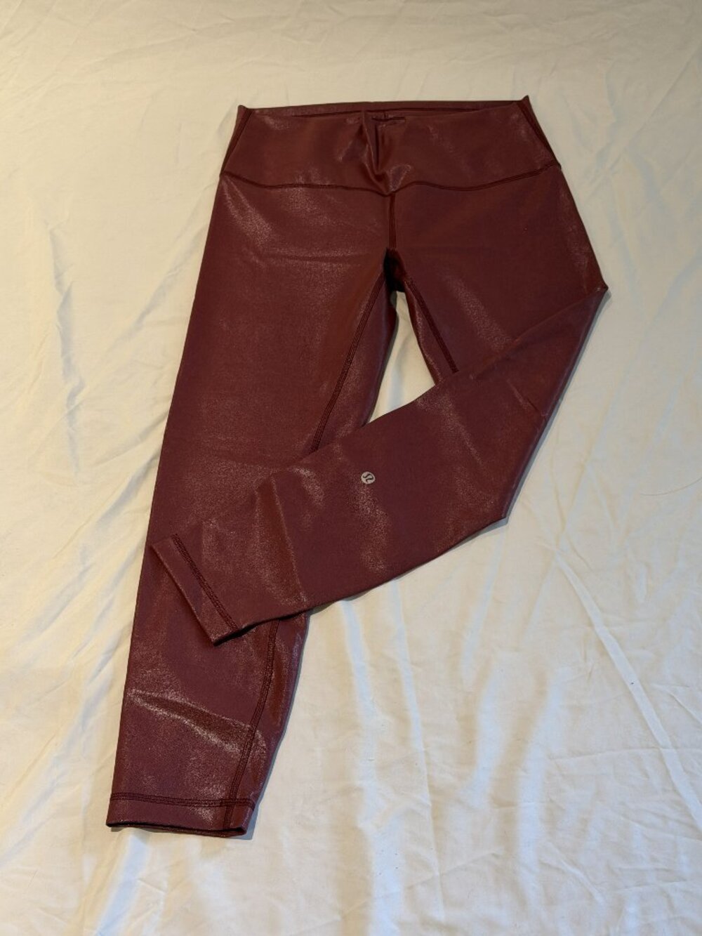 Lululemon Shine Align Leggings Burgundy Size 10